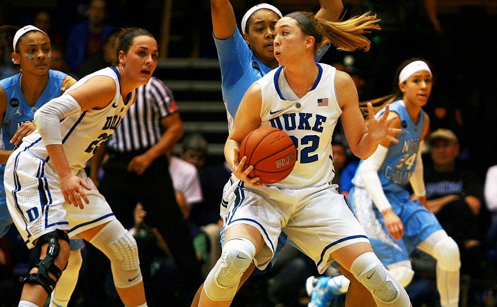 <p>Junior Erin Mathias and Duke's forwards hope to address concerns about the team's depth with meaningful contributions off the bench this season.&nbsp;</p>