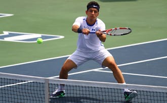 Bruno Semenzato and Raphael Hemmeler recorded an upset victory in doubles at the ITA All-American Championships.