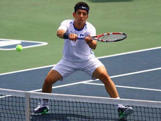 Bruno Semenzato and Raphael Hemmeler recorded an upset victory in doubles at the ITA All-American Championships.