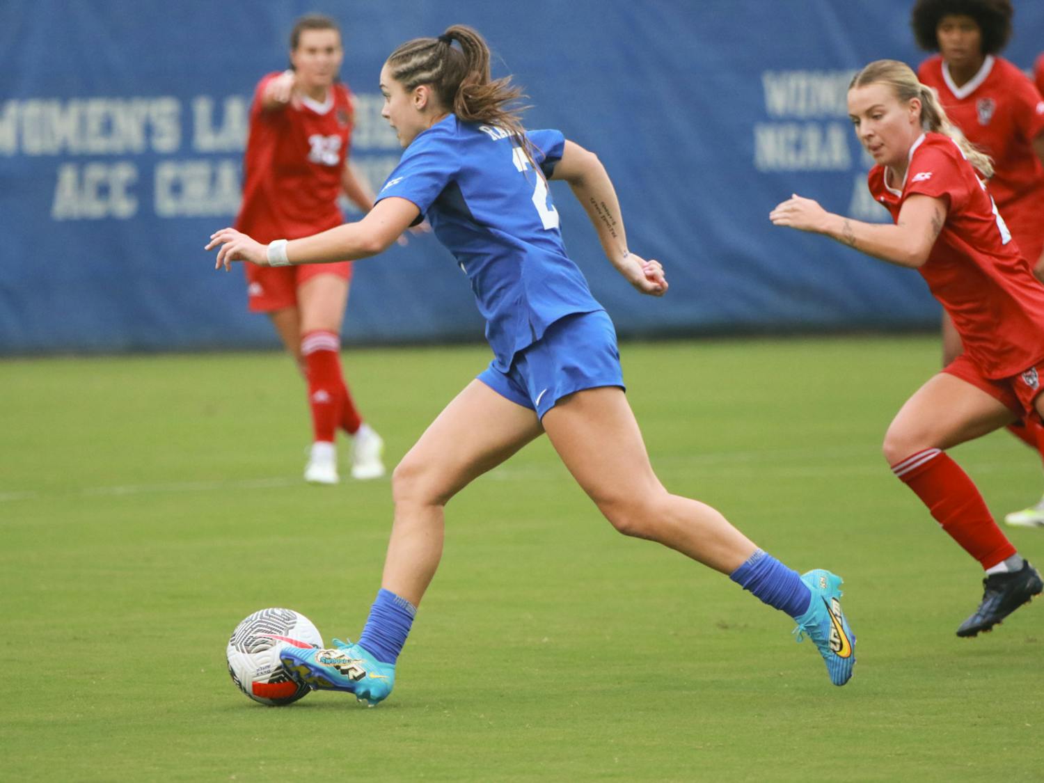 Sophomore Kat Rader leads Duke women's soccer with six goals in 2023.
