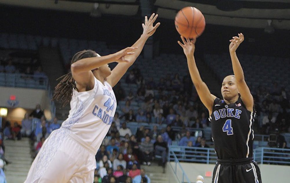 Chloe Wells led Duke with a career-high 18 points in the team’s 21-point win against North Carolina.