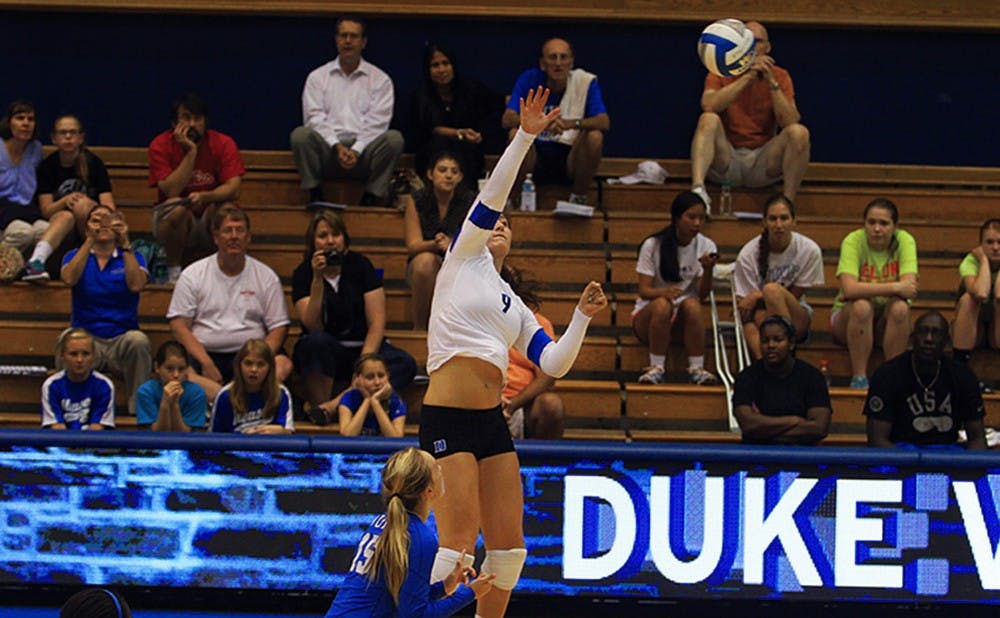 Junior Emily Sklar posted a career-high 24 kills in the Blue Devils’ 3-1 win against Pennsylvania, with the final kill sealing the game for Duke.