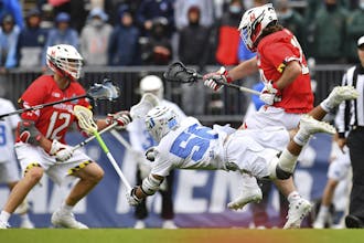 Despite Jake Naso's rise this season, the Blue Devils went just 10-for-22 on faceoffs in their 14-5 loss to Maryland.
