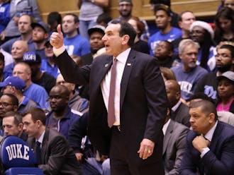 Duke head coach Mike Krzyzewski discussed senior Amile Jefferson's fractured right foot following Tuesday's win against Georgia Southern.