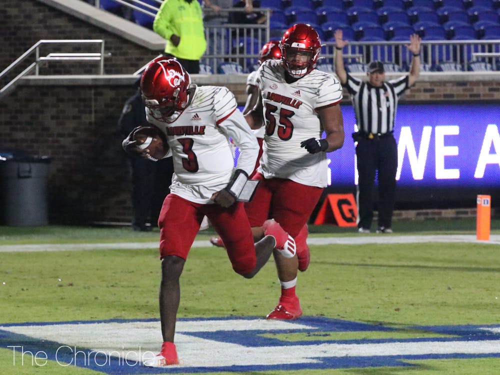 <p>Malik Cunningham accounted for 527 yards and seven touchdowns in Louisville's rout of Duke.&nbsp;</p>