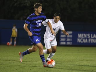Senior Zach Mathers provided the only offense Sunday, scoring in the opening minute of the second half to propel Duke to a 1-0 win against DePaul.