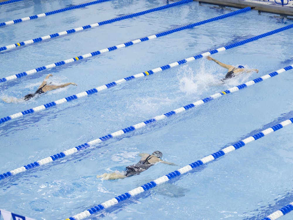 Kaelyn Gridley broke her school record in the 100-yard breaststroke.  