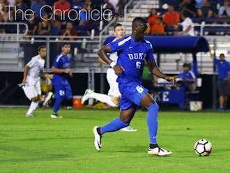 Junior Cameron Moseley had one of only a handful of Duke scoring chances Saturday evening but could not beat Boston College goalkeeper&nbsp;Cedric Saladin.&nbsp;