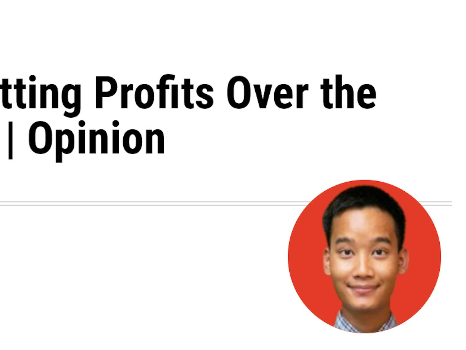 First-year Thang Lian's op-ed was featured in Newsweek in December.