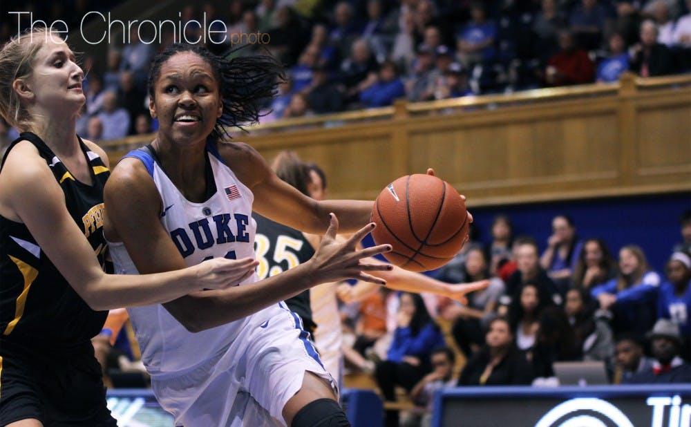 <p>At 6-foot-6, sophomore Azurá Stevens is a matchup nightmare for opponents, able to run the floor and step outside the arc in addition to finishing around the basket.</p>