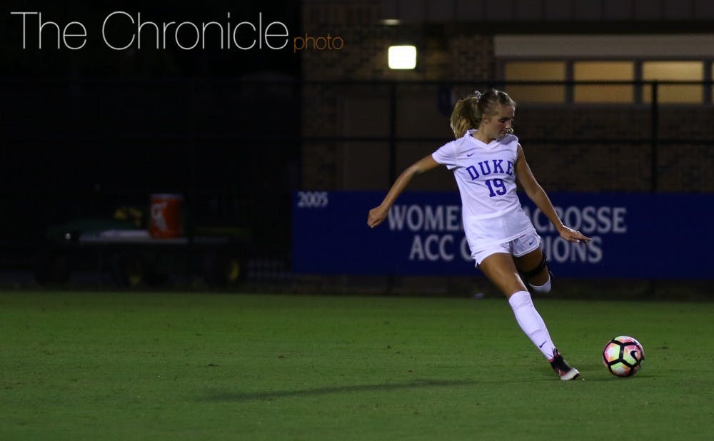 Junior Schuyler DeBree tore her ACL almost exactly one year ago but is back now hoping to help the Blue Devils get back to the national title game.&nbsp;