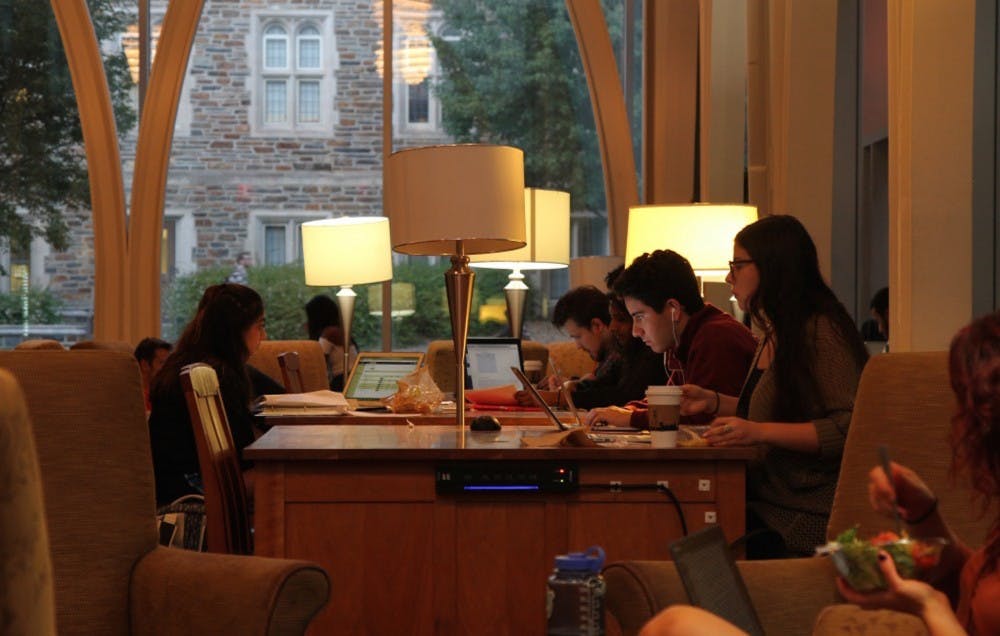 <p class="text-align-left">Duke students embrace a variety of study spots, ranging from Von der Heyden Pavilion to the fourth floor of Perkins to Cocoa Cinnamon.&nbsp;</p>