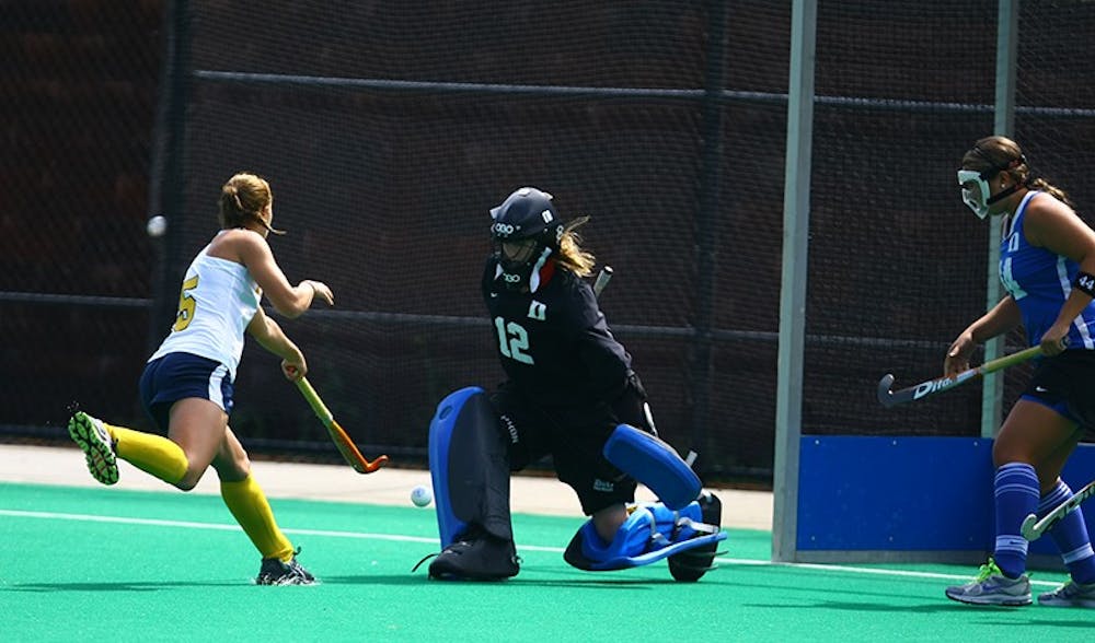 Redshirt sophomore Lauren Blazing will be joined by her younger sister Robin on Duke's field hockey team this season.