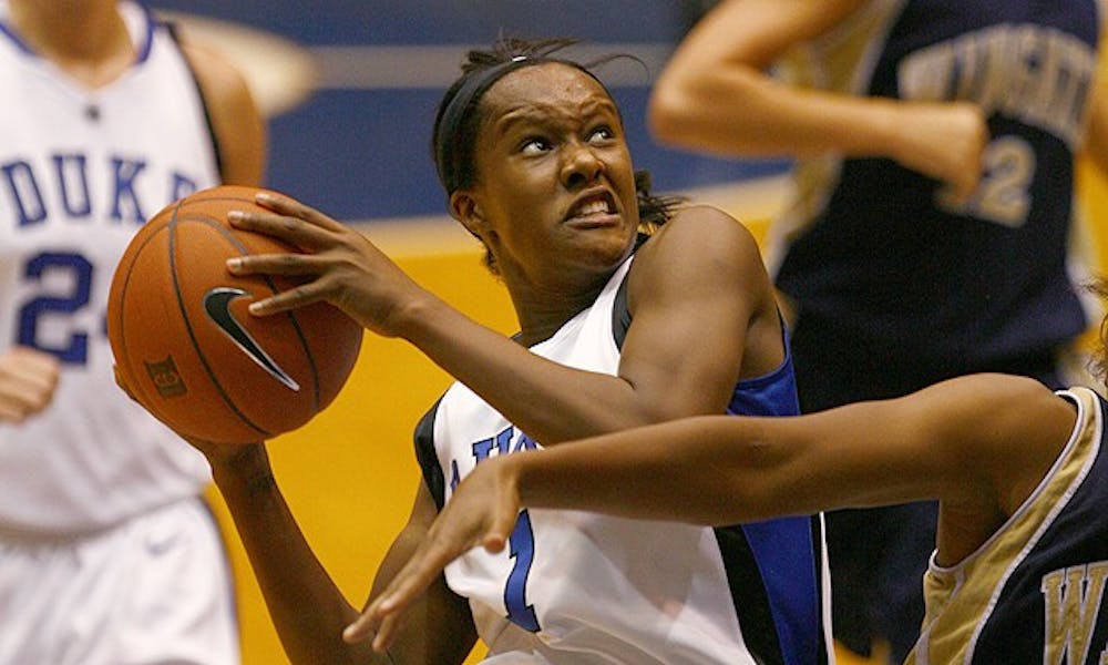 Chelsea Hopkins helped Duke to a crushing victory over Wingate in the team’s one and only exhibition game.