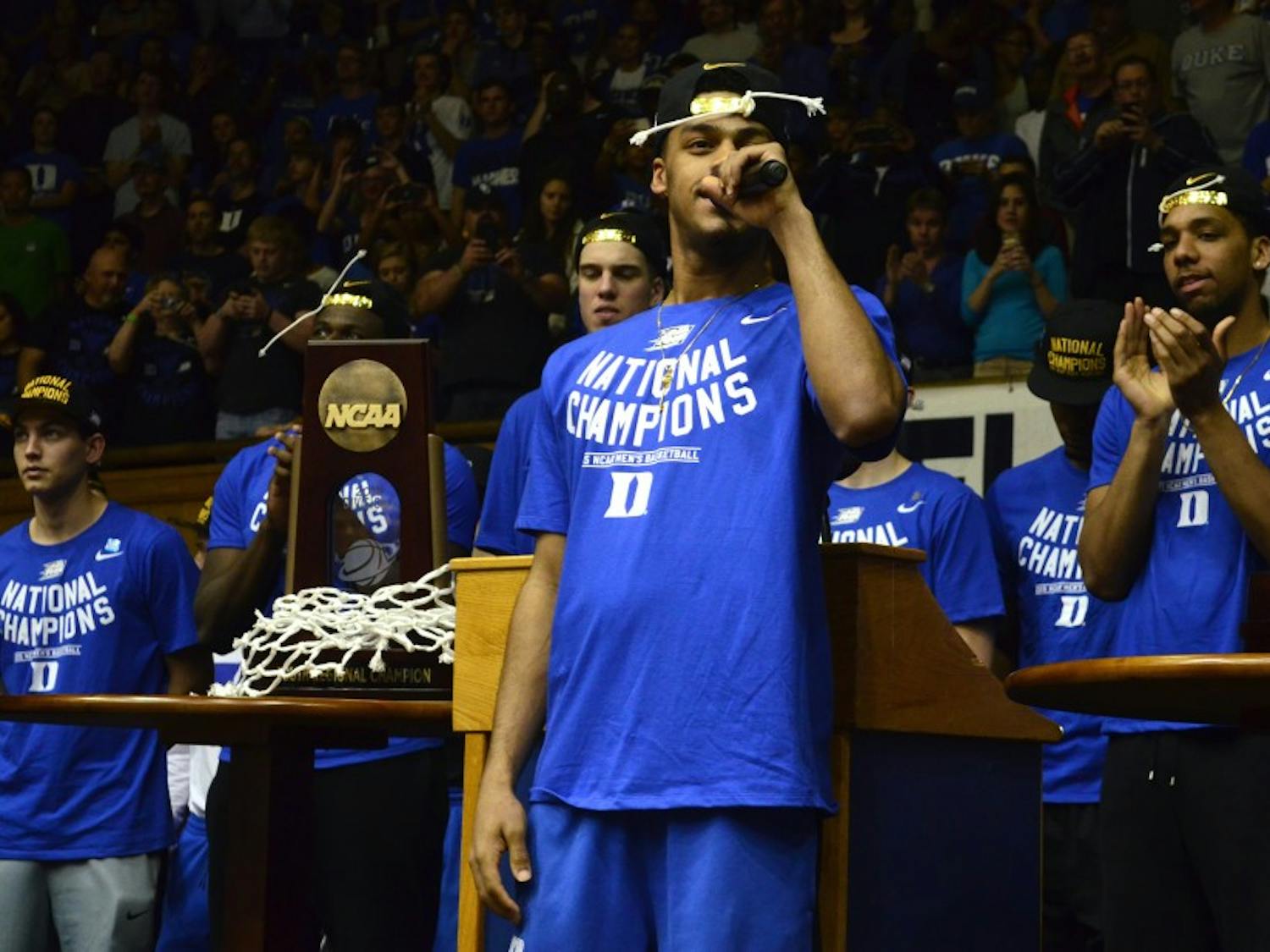 Senior Quinn Cook will get to hang a national title banner in the rafters of Cameron Indoor Stadium after Monday’s win against Wisconsin.