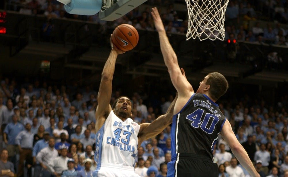 James Michael McAdoo dominated the inside with 14 point and 10 boards as North Carolina topped Duke.