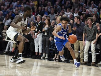 Sophomore point guard Tre Jones will be instrumental in pushing the pace of play Saturday against Virginia.