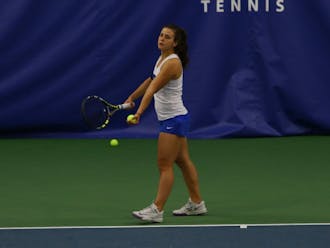 With senior Beatrice Capra out with an illness, sophomore Samantha Harris will look to lead the Blue Devils in the ACC tournament.