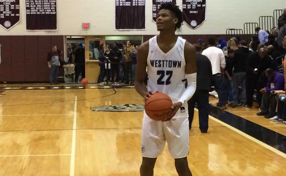 The No. 3 recruit in the Class of 2018, Cameron Reddish scored 25 points for Westtown School in an overtime loss Saturday.