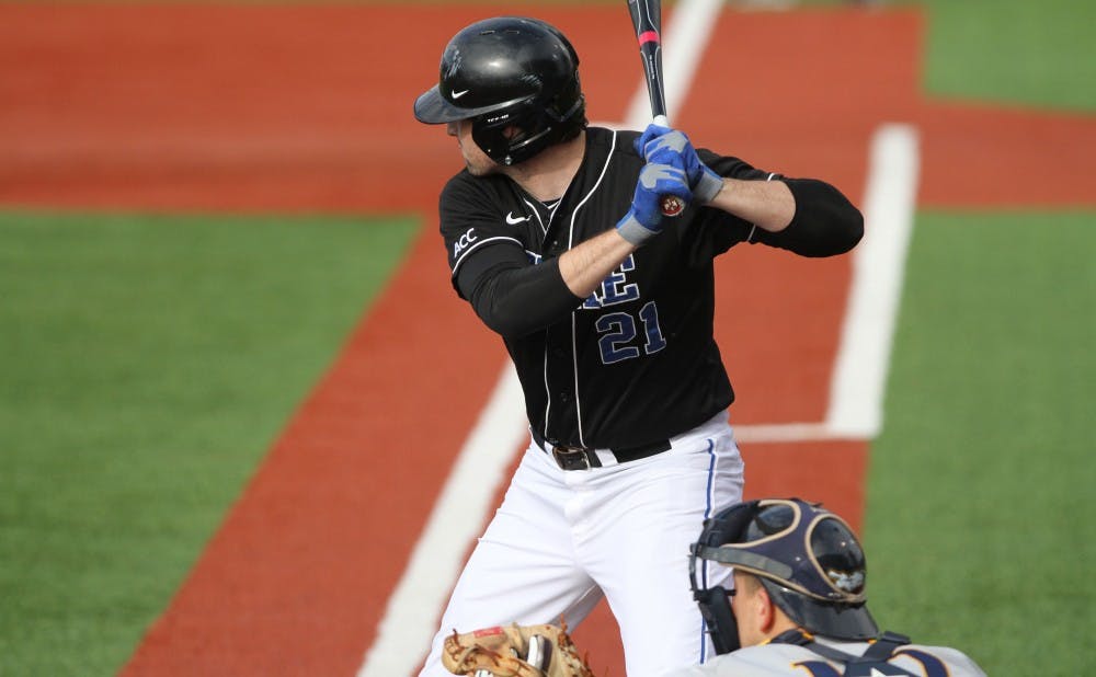 Chris Marconcini had three of Duke’s 17 hits, including a two-run homer in the fifth inning as the redshirt junior tied his career high with four RBIs.
