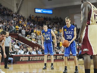 Senior Jon Scheyer is typically an excellent foul shooter, and that skill came into play late in Duke’s win over Boston College. Scheyer went 6-of-6 from the line on the day and made two clutch free throws to help seal the victory.