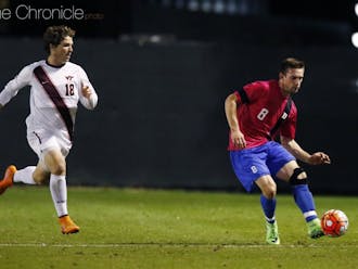 Defender Jared Rist's first goal as a Blue Devil lifted Duke to a 2-1 win on Senior Night Friday at Koskinen Stadium.