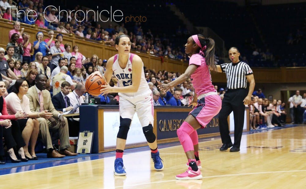 <p>Rebecca Greenwell did not have a very efficient day from the field but still put up 11 points and grabbed six rebounds.</p>