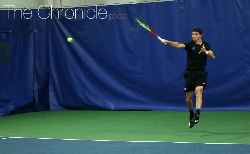 Rookie Spencer Furman posted the biggest singles win of his career Sunday in the Blue Devils' loss.&nbsp;