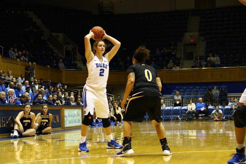 <p>Sharp-shooter Haley Gorecki will create a dangerous combination with redshirt sophomore Rebecca Greenwell on the perimeter.</p>