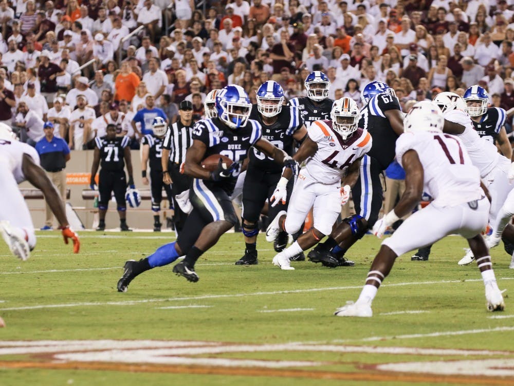 Getting the run game going will be a big part of Duke's offense Saturday.