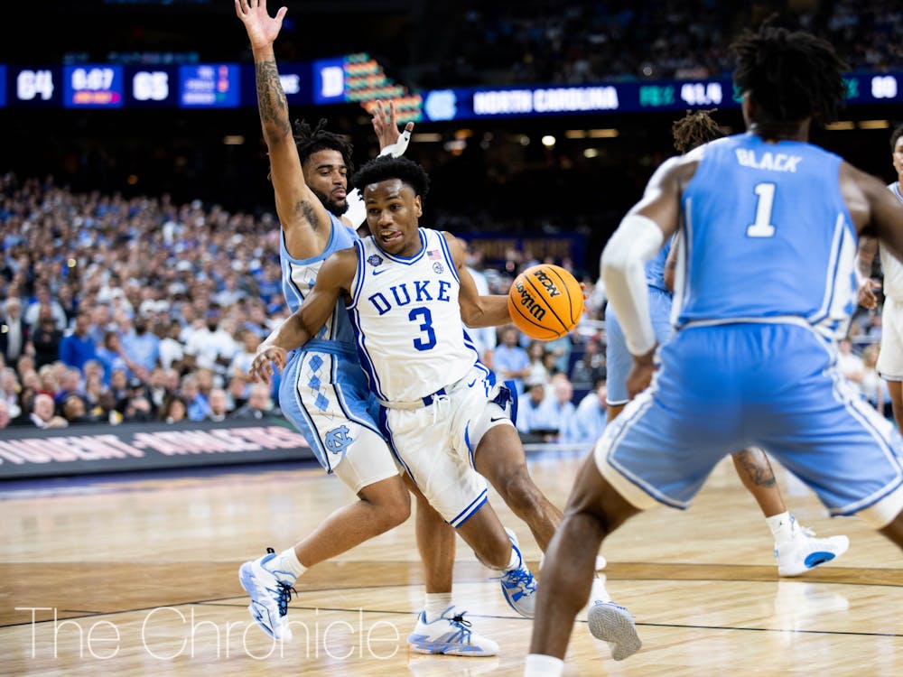 <p>Jeremy Roach will be playing in his sixth Duke-North Carolina matchup Saturday.</p>