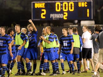Duke pulled off the upset of rival No. 1 North Carolina Friday in front of a rowdy Koskinen Stadium crowd.