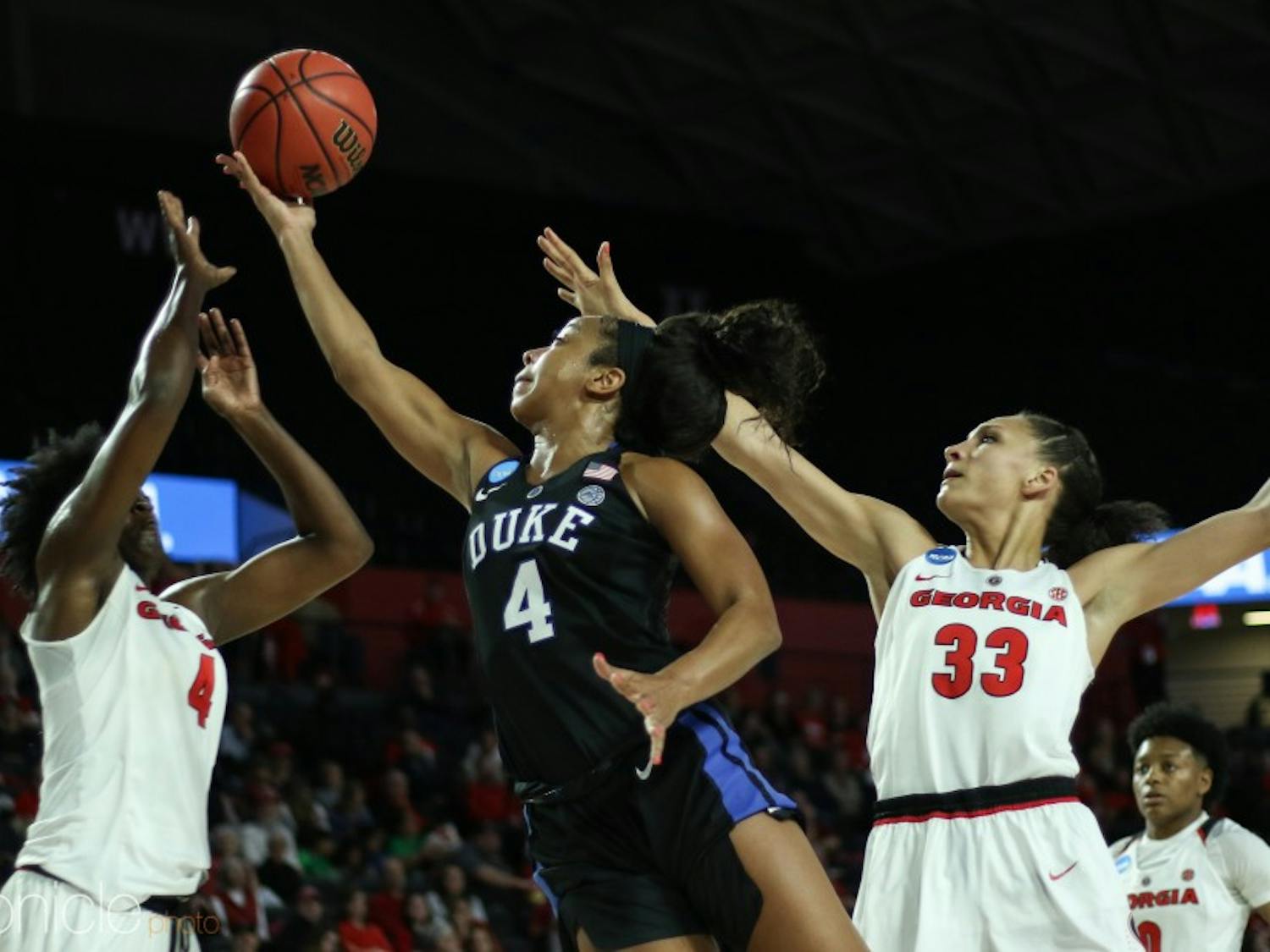 Lexie Brown anchored Duke's defense with several steals to keep the Bulldogs at bay.