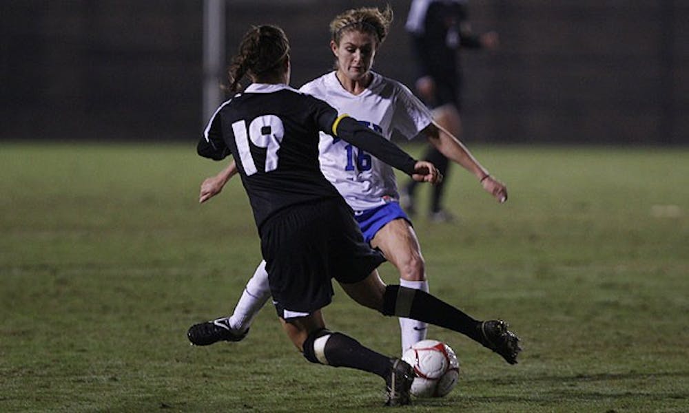 Senior Elisabeth Redmond had a goal and three assists in Duke’s 4-0 win over Miami at Koskinen Stadium Thursday, the Blue Devils’ first ACC victory.