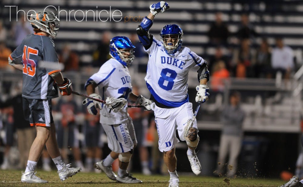 <p>Junior Jack Bruckner notched four goals Monday to help lead Duke to a 19-9 win against Mercer.</p>