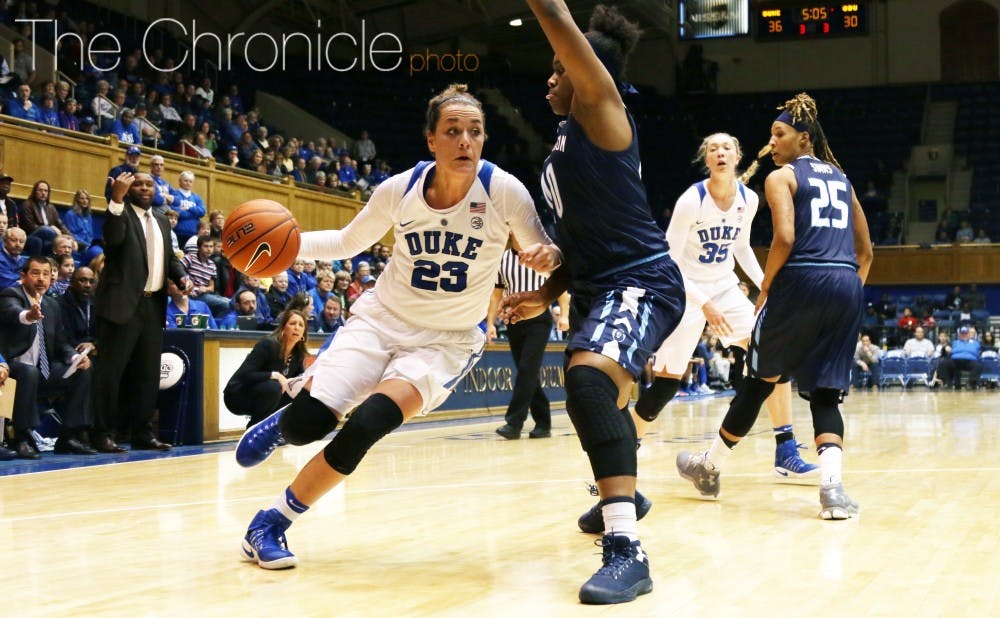 <p>Redshirt junior Rebecca Greenwell had another big day, knocking down five of her first eight 3-pointers and leading the team in rebounding for much of the game.&nbsp;</p>