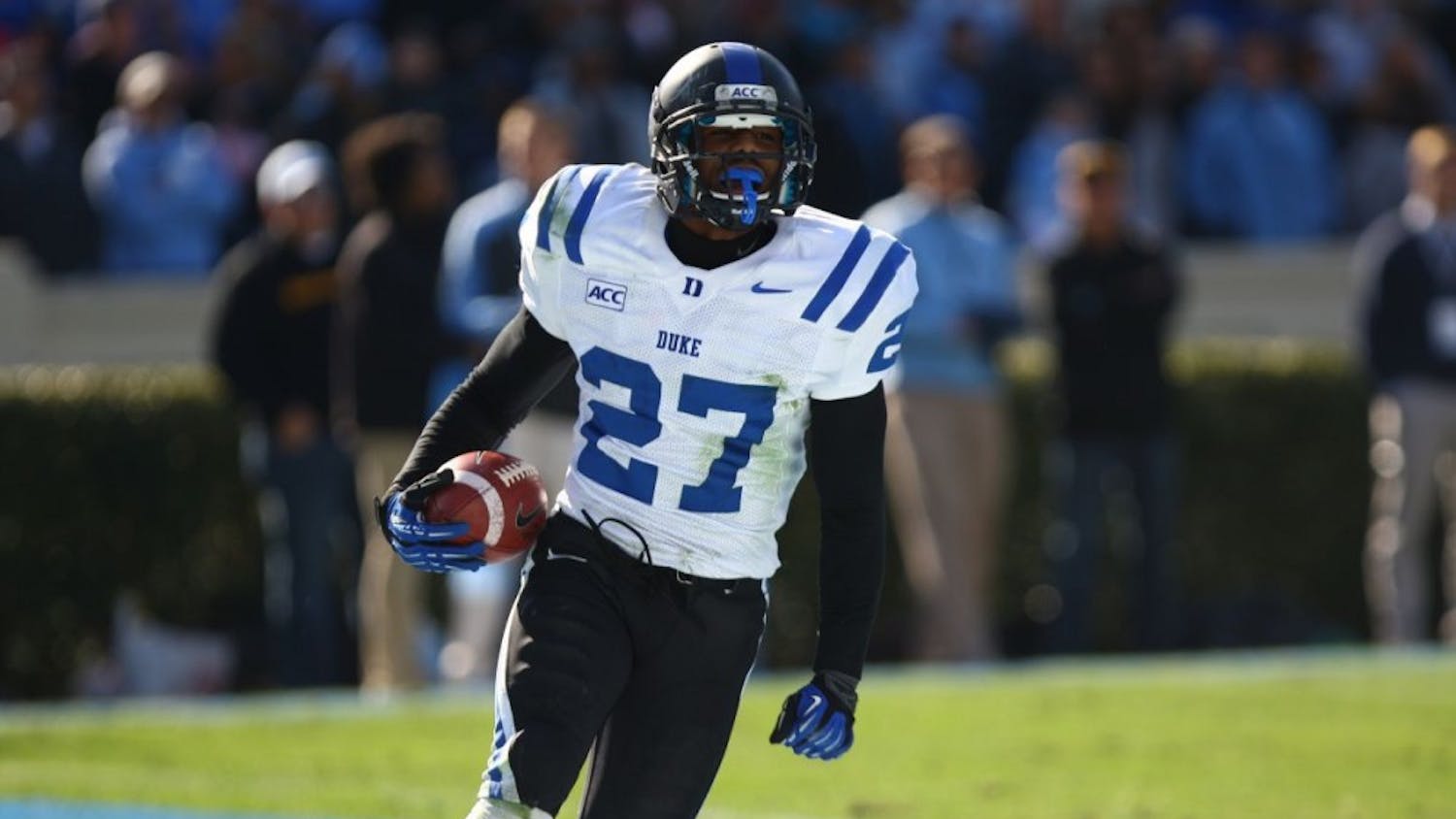 Junior DeVon Edwards silenced Kenan Stadium with a kick return in Duke's 2013 win against North Carolina. Special teams could again play a huge factor in the Blue Devils' Saturday tilt against the Tar Heels.