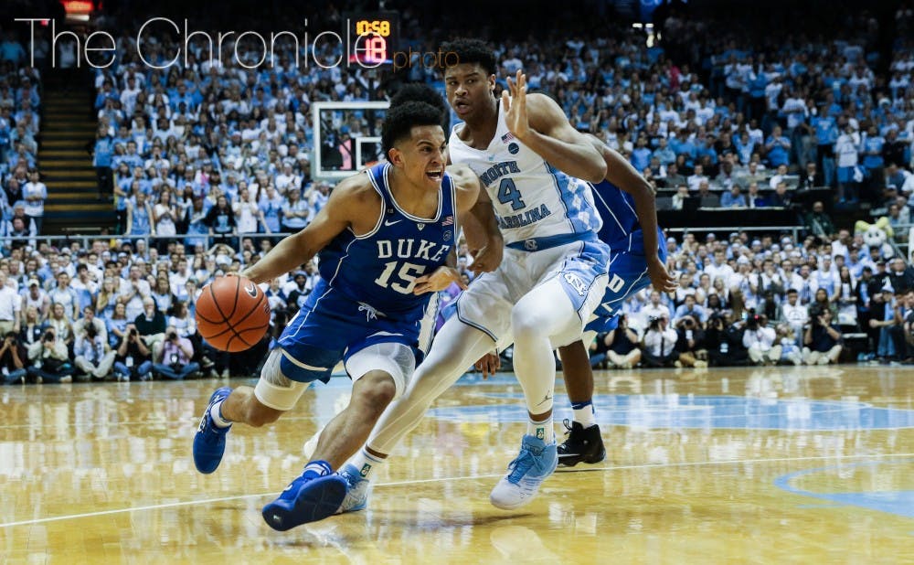 <p>Frank Jackson averaged 17.7 points per game during the last three games of the regular season with Grayson Allen limited by an ankle injury.</p>