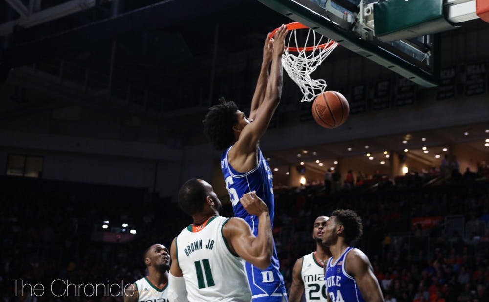 Even with Bagley having a relatively quiet night, Duke found a way to win in Coral Gables. 
