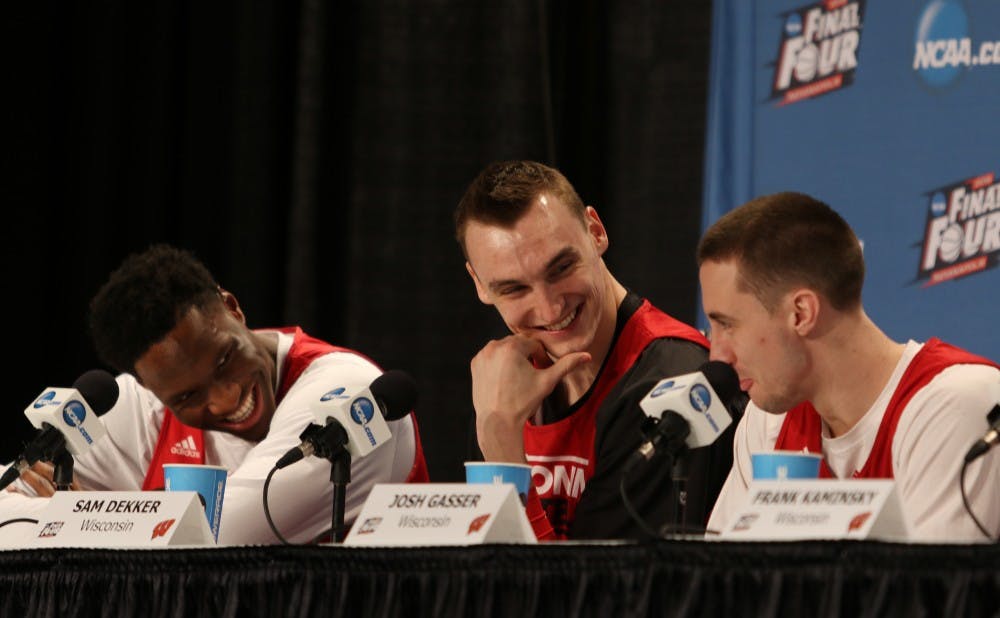 Wisconsin's players put on a show a day before their Final Four rematch against Kentucky by cracking several jokes in Friday's press conference.