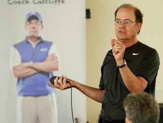 The Duke football team, led by Coach David Cutcliffe (pictured), is helping to raise money for sickle cell disease.