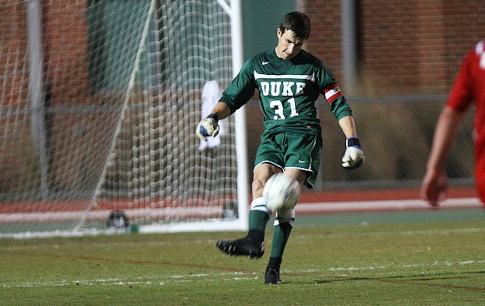 Goalkeeper James Belshaw is the lone senior on this year’s Duke squad, that will need its veteran defensive unit to step up against Notre Dame.
