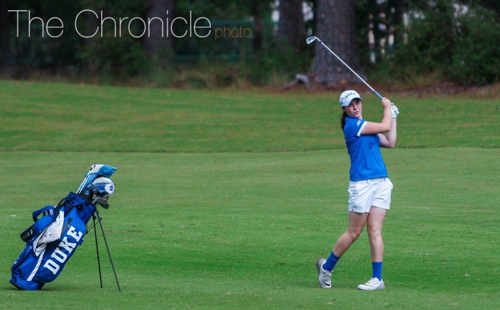 <p>Leona Maguire finished tied for second just one stroke behind the individual national champion, but she was the only Blue Devil golfer in the top 80.</p>