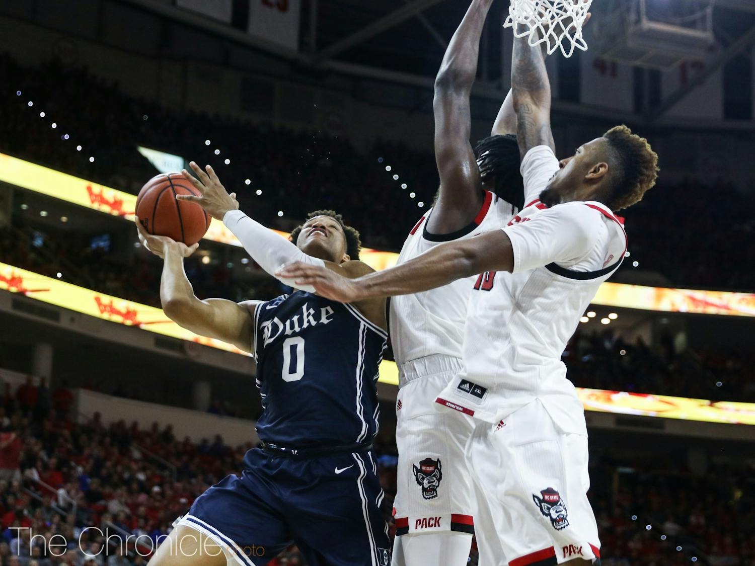Duke's men's basketball team lost to N.C. State at PNC Arena on Feb. 19.
