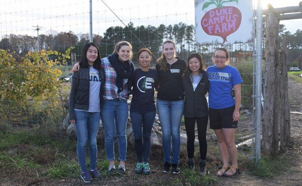 <p>Students visited the Duke Campus Farm as part of the Eco-Olympics.</p>