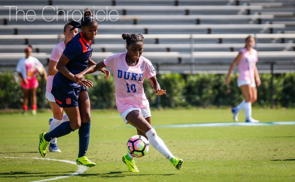 <p>Toni Payne and the Blue Devils have scored four goals in consecutive ACC contests for the first time ever.</p>