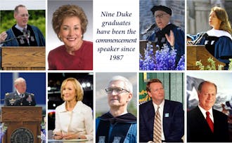 Nine commencement speakers have been alumni in the last 30 years