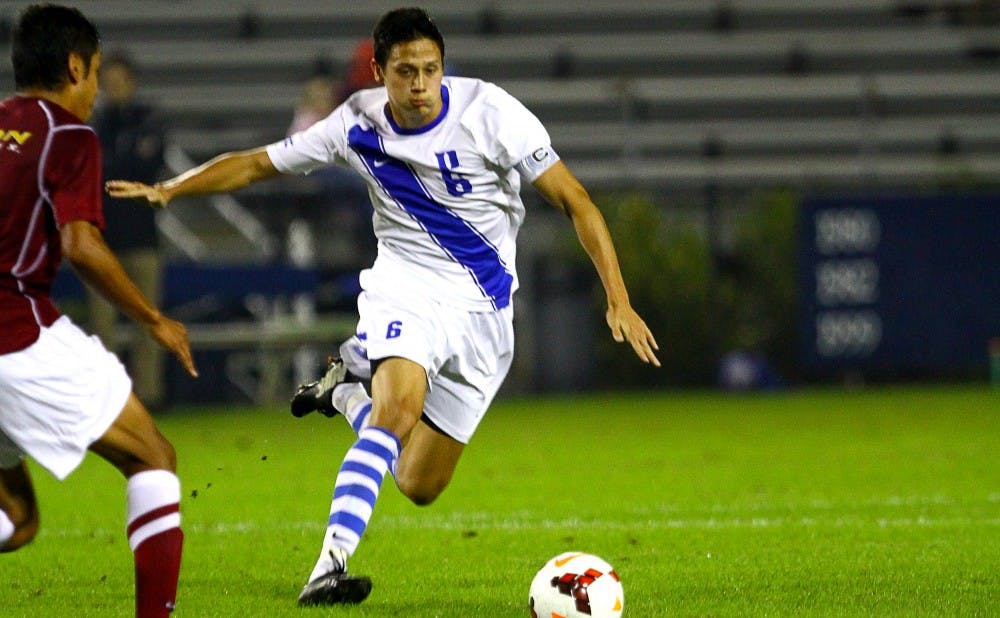 Junior Sean Davis netted two of Duke’s three goals Tuesday night to give his team its second consecutive victory.