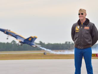 Cary Rickoff, Trinity '09, is a pilot for the famed Blue Angels.&nbsp;