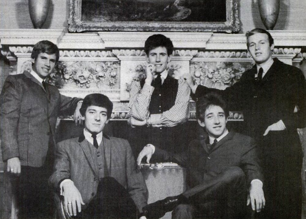 <p>The Hollies, pictured in 1965, make the perfect soundtrack to the morning bus rush with their hit "Bus Stop."</p>